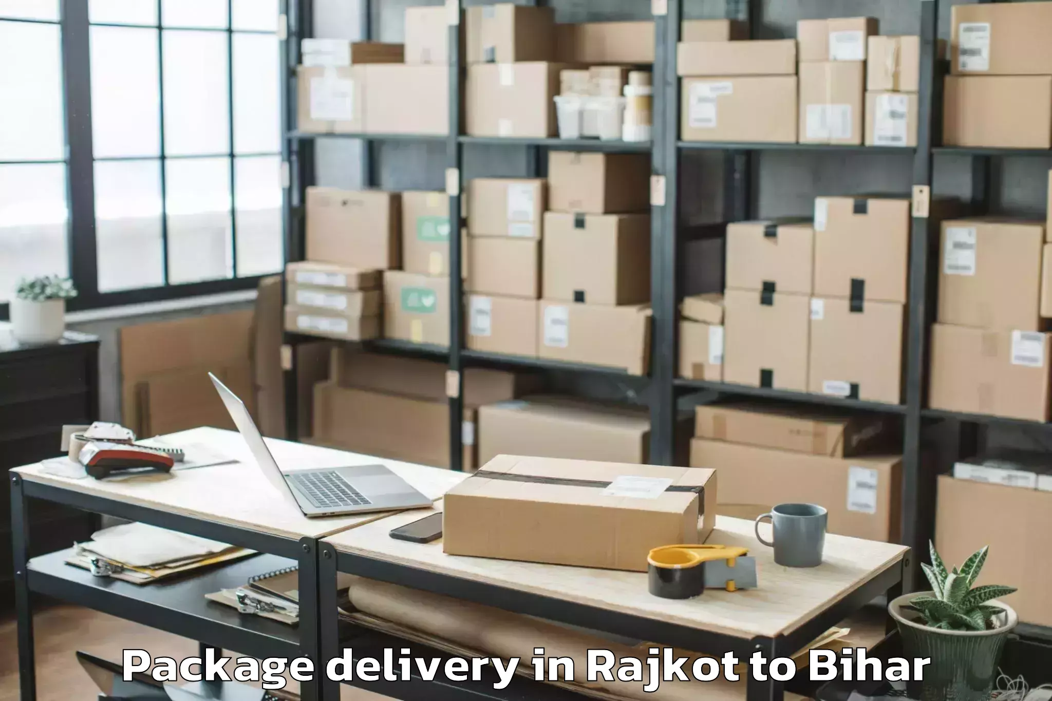 Trusted Rajkot to Sanjhauli Package Delivery